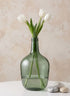 12in Tall Green Glass Bottle Vase Decor Jamali Garden
