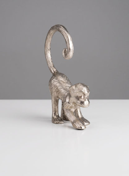 6.5in Tall Silver Decorative Monkeys, Set of 2 Decor Jamali Garden