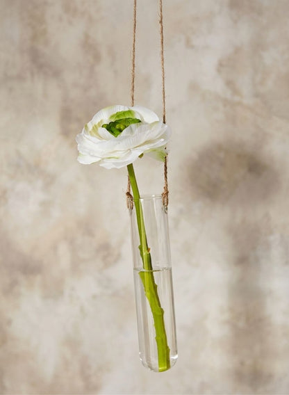 7in Tall Hanging Glass Tube Vase Decor Jamali Garden