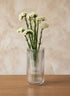 8in Tall Pleated Clear Glass Vase Decor Jamali Garden