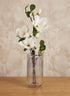 11in Tall Pleated Clear Glass Vase Decor Jamali Garden