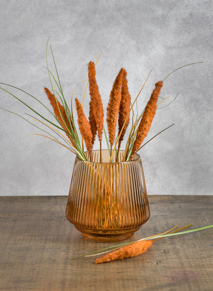 Tropez Amber Glass Vase Decor Jamali Garden