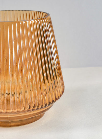 Tropez Amber Glass Vase Decor Jamali Garden