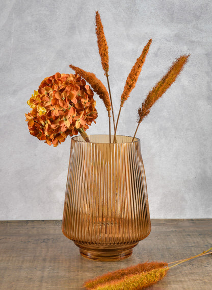 Tropez Amber Glass Vase Decor Jamali Garden