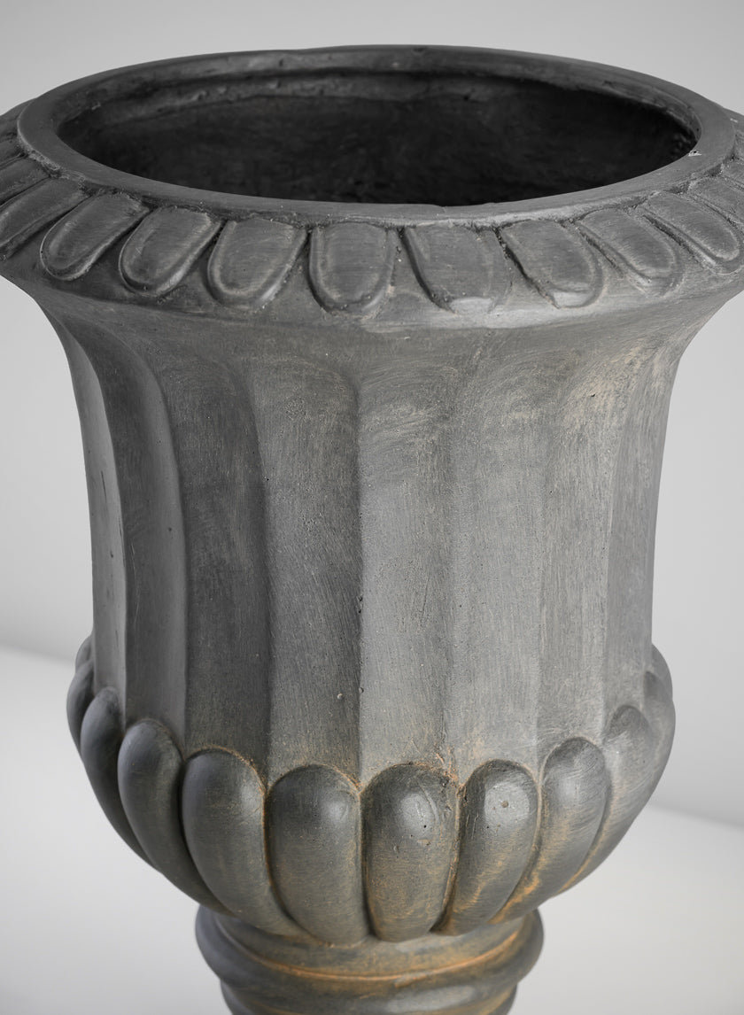 17in Tall Bronze Fiberclay All Weather Urn Decor Jamali Garden