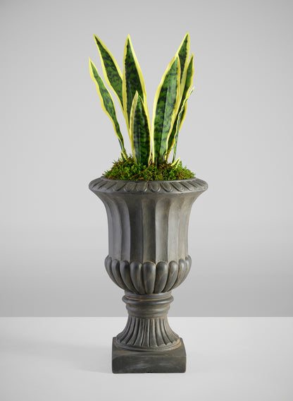 17in Tall Bronze Fiberclay All Weather Urn Decor Jamali Garden