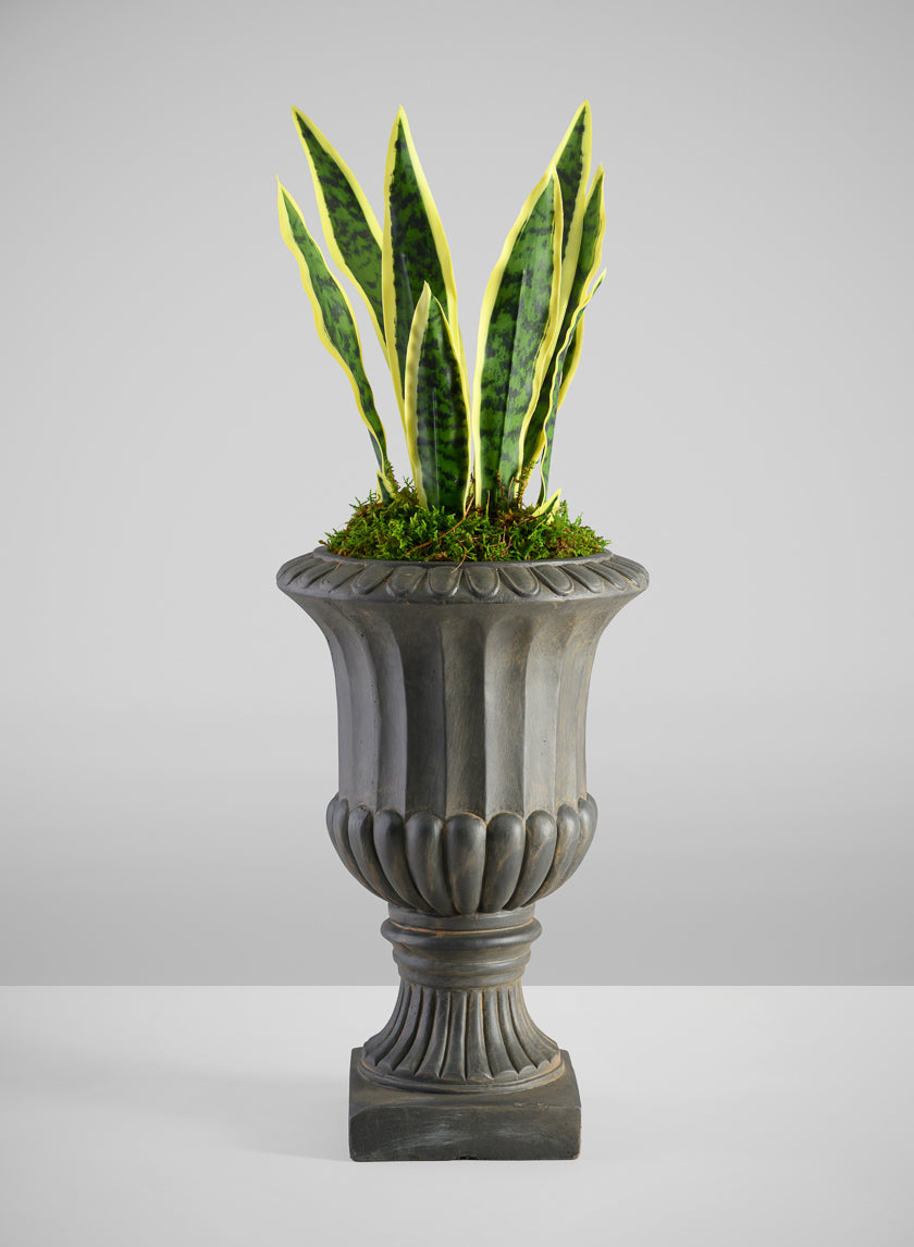 27in Tall Real Touch Real Look Snake Plant in Pot Decor Jamali Garden