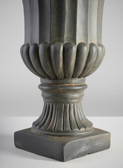 17in Tall Bronze Fiberclay All Weather Urn Decor Jamali Garden