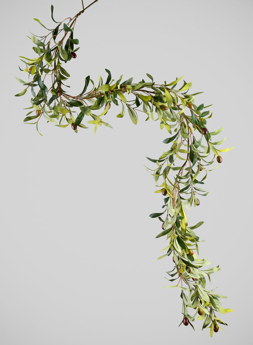 64in Long Freshly Ripe Olive Tree Garland Decor Jamali Garden