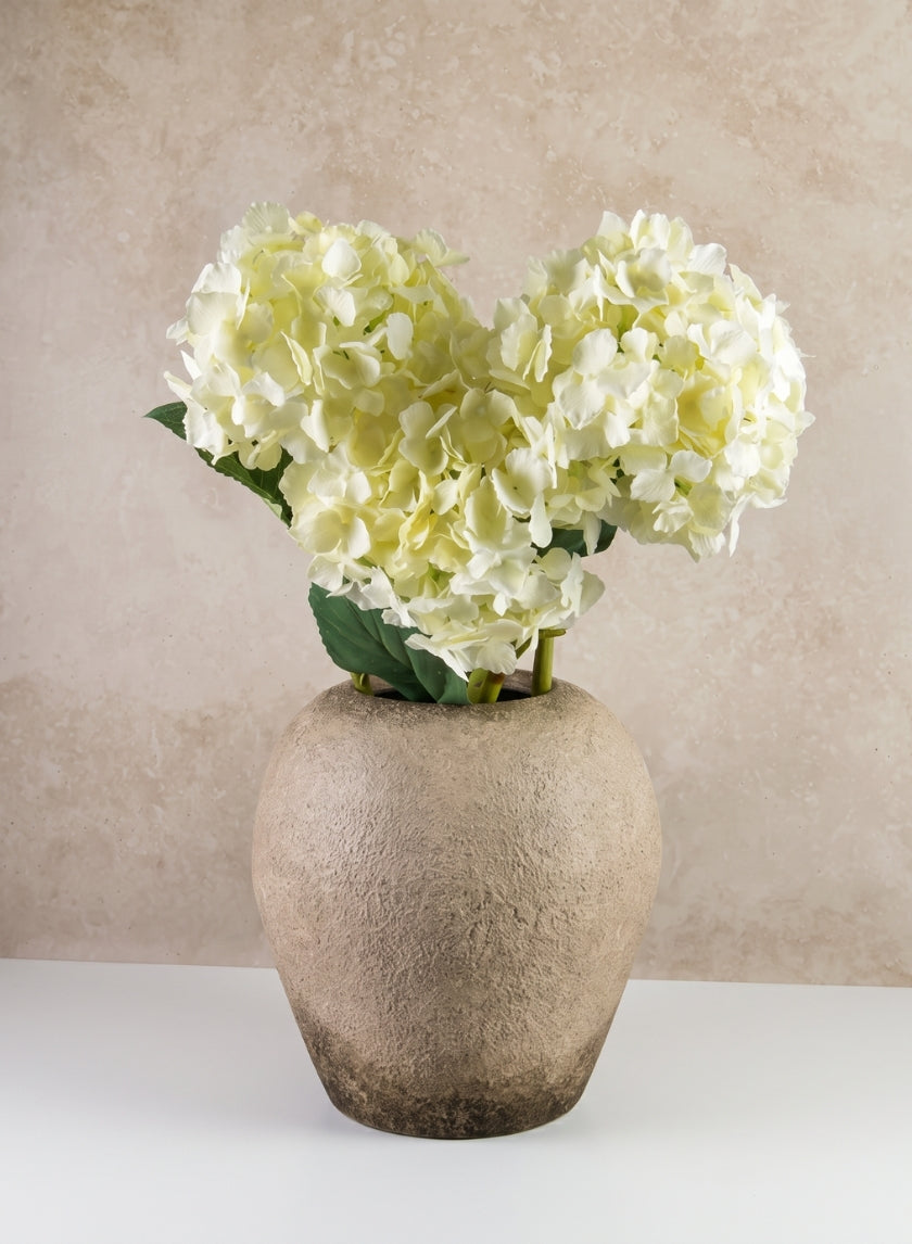 10.5in Tall Miko Rustic Beige Vase