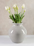 10.5in Tall Trino Speckled Gray Ceramic Vase Decor Jamali Garden
