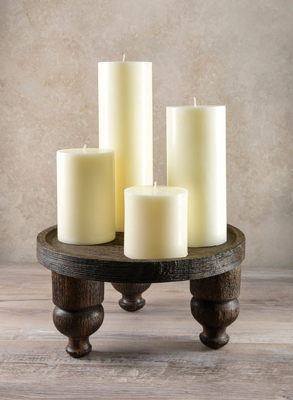 4in Wide Ivory Pillar Candle Decor Jamali Garden