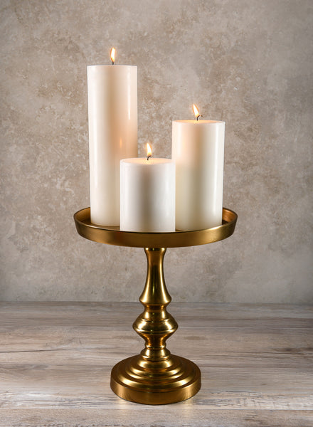 3in Wide White Pillar Candle – Jamali Garden