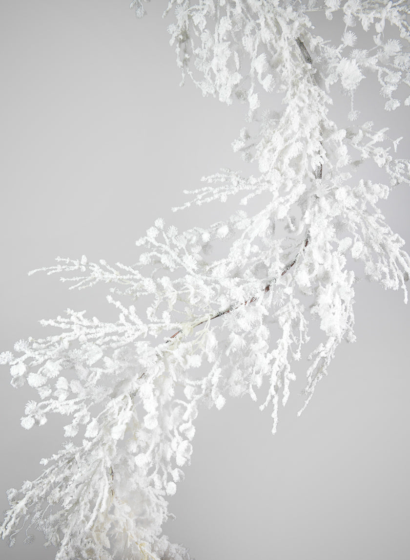 5ft Long Winter Snow Look Alpine Mix Garland, Case of 4 Decor Jamali Garden
