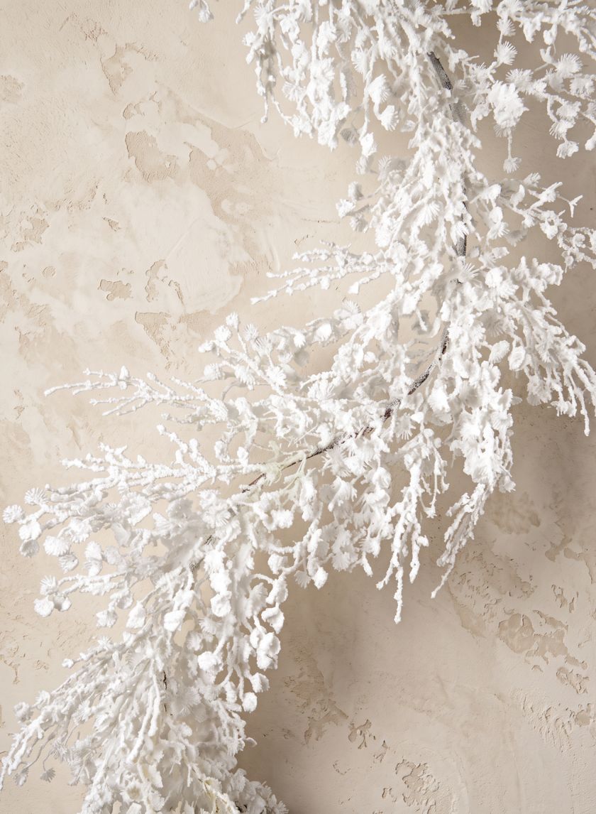 5ft Long Winter Snow Look Alpine Mix Garland, Case of 4 Decor Jamali Garden