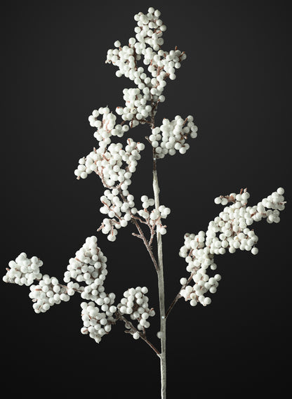 28in Long Snow Flocked Berry Pick, Case of 12 Decor Jamali Garden