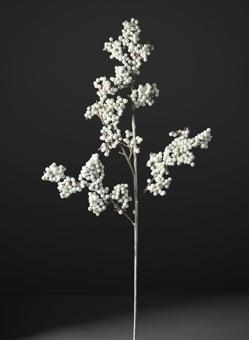 28in Long Snow Flocked Berry Pick, Case of 12 Decor Jamali Garden