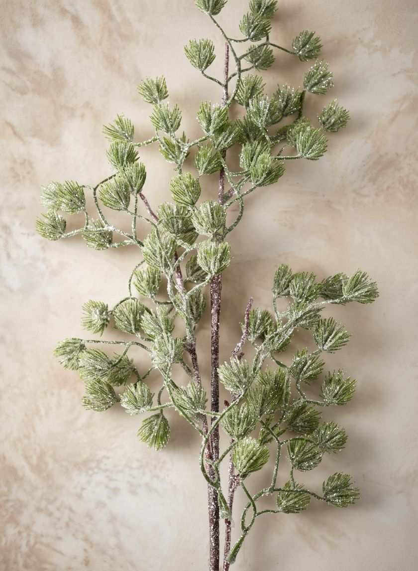 26in Long Ice Flocked Pine Pick, Case of 12 Decor Jamali Garden