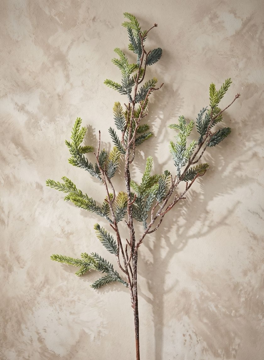 28in Long Fresh Ice Look Pine Pick, Case of 12 Decor Jamali Garden