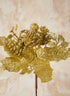 7in Long Gold Glitter Flower Pick, Bundle of 12 Decor Jamali Garden