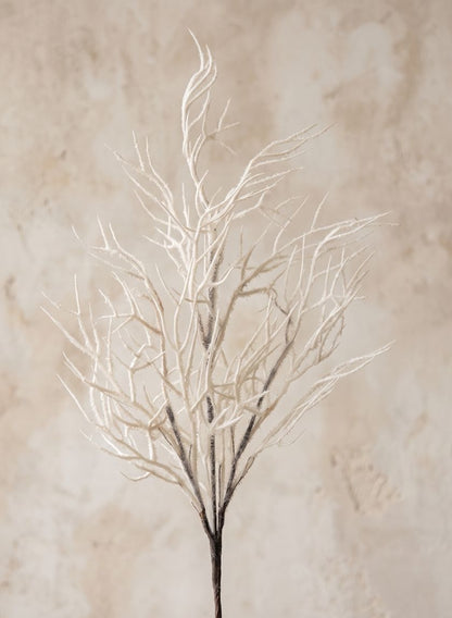 35in Long Flocked Snow Coral Branch, Case of 12 Decor Jamali Garden