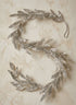 5ft Long White Glitter Bay Leaf Garland Decor Jamali Garden