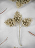 5.5in Long Champagne Glitter Pine Cone Pick, Set of 12 Decor Jamali Garden