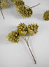 6in Long Gold Glitter Pine Cone Pick, Set of 12 Decor Jamali Garden