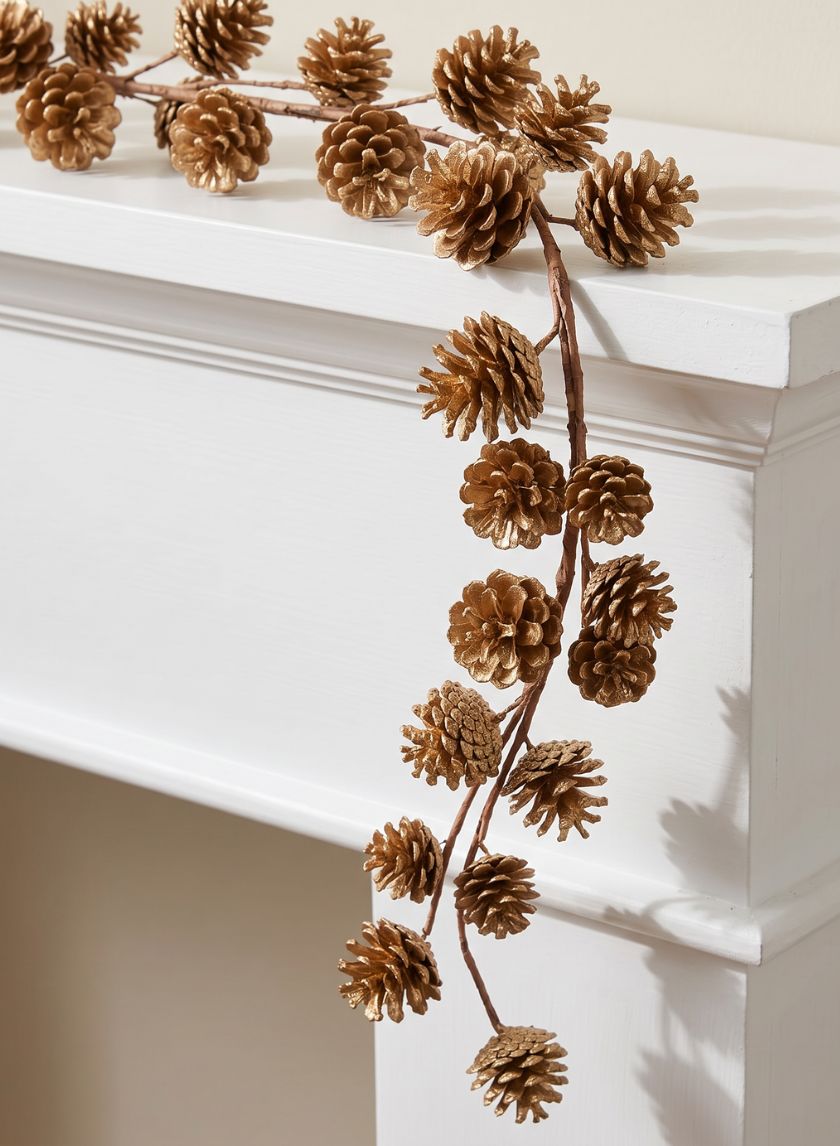 68in Long Mini Pinecones Garland, Case of 6 Decor Jamali Garden