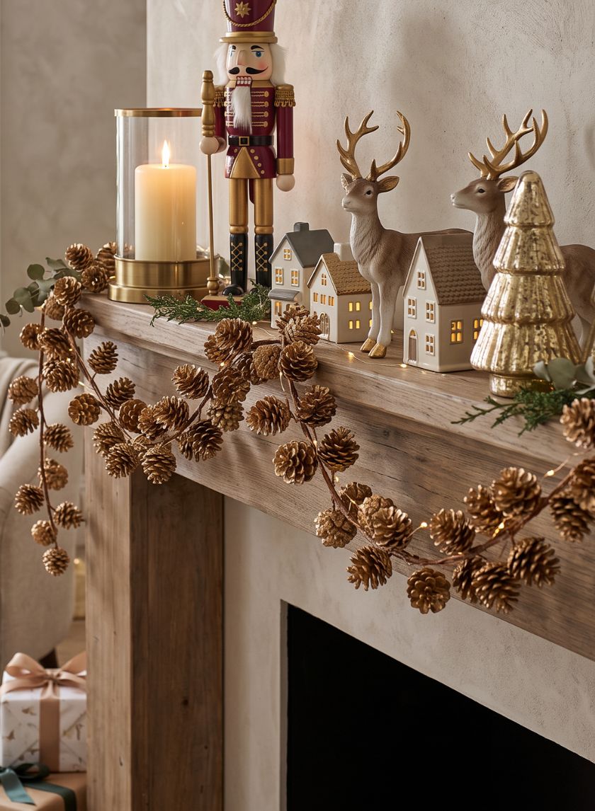 68in Long Mini Pinecones Garland, Case of 6 Decor Jamali Garden