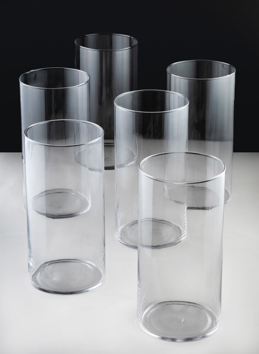 12in Tall Best Value Glass Cylinder Vase Decor Jamali Garden