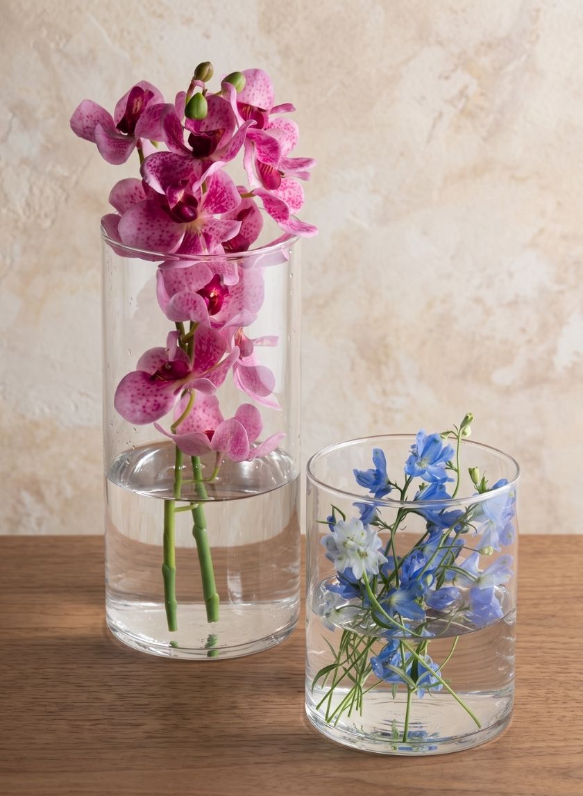 Best Value Glass Cylinder Vase, Set of 6 Decor Jamali Garden