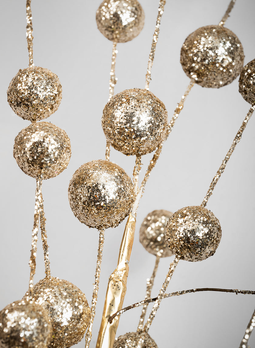 30in Long Champagne Mini Ball Pick, Case of 12 Decor Jamali Garden