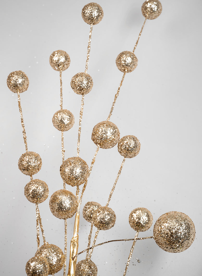 30in Long Champagne Mini Ball Pick, Case of 12 Decor Jamali Garden