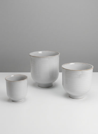 Glazed Ceramic Pedestal Bowl Decor Jamali Garden