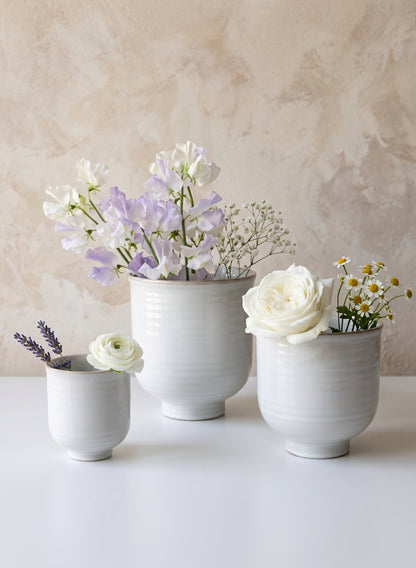 Glazed Ceramic Pedestal Bowl Decor Jamali Garden