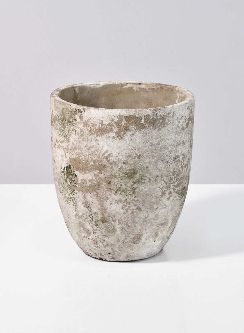 large cement plant pot 6.25in Tall Sturgeon Moon Aged Cement Planter – Jamali Garden