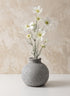 7.5in Wide Arita Aged Cement Deco Vase Decor Jamali Garden