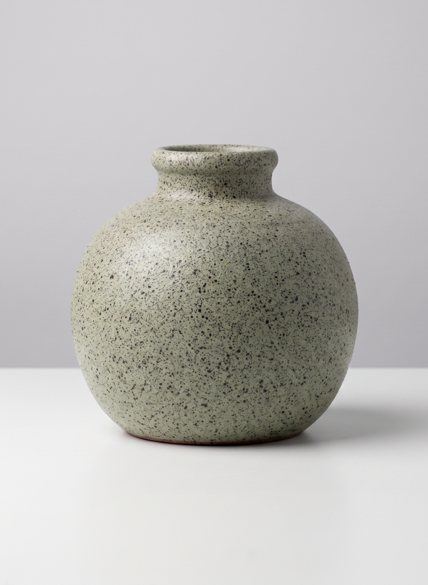5.75in Wide Stone Uxmal Vase Decor Jamali Garden