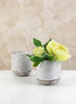 4.75in Tall Artisan Rustic White Pot, Set of 2 Decor Jamali Garden