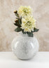 11.5in Wide Lebes Aged White Garden Urn Decor Jamali Garden