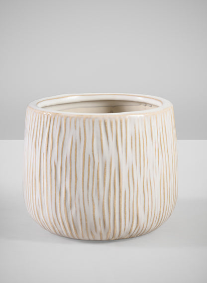 4in Wide Faro Aged White Ceramic Bowl Decor Jamali Garden