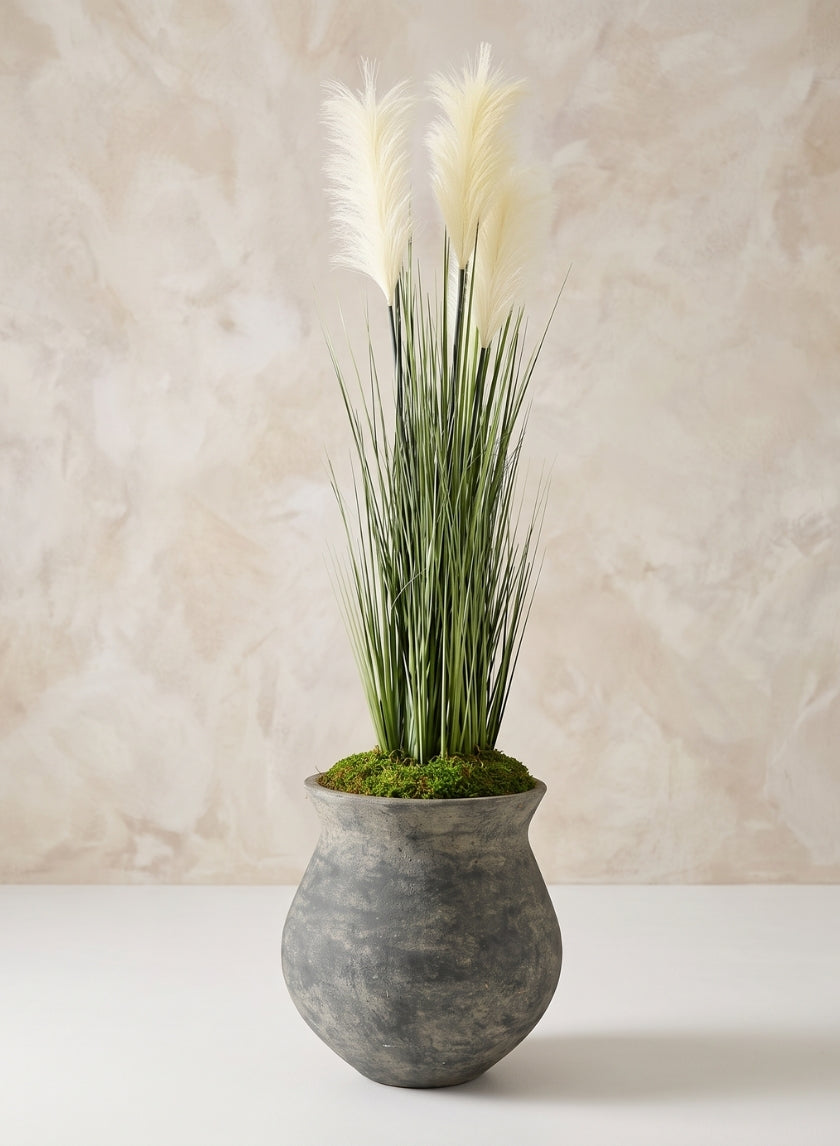 12.5in Tall Amadora Weathered Stoneware Deco Ceramic Vase Decor Jamali Garden
