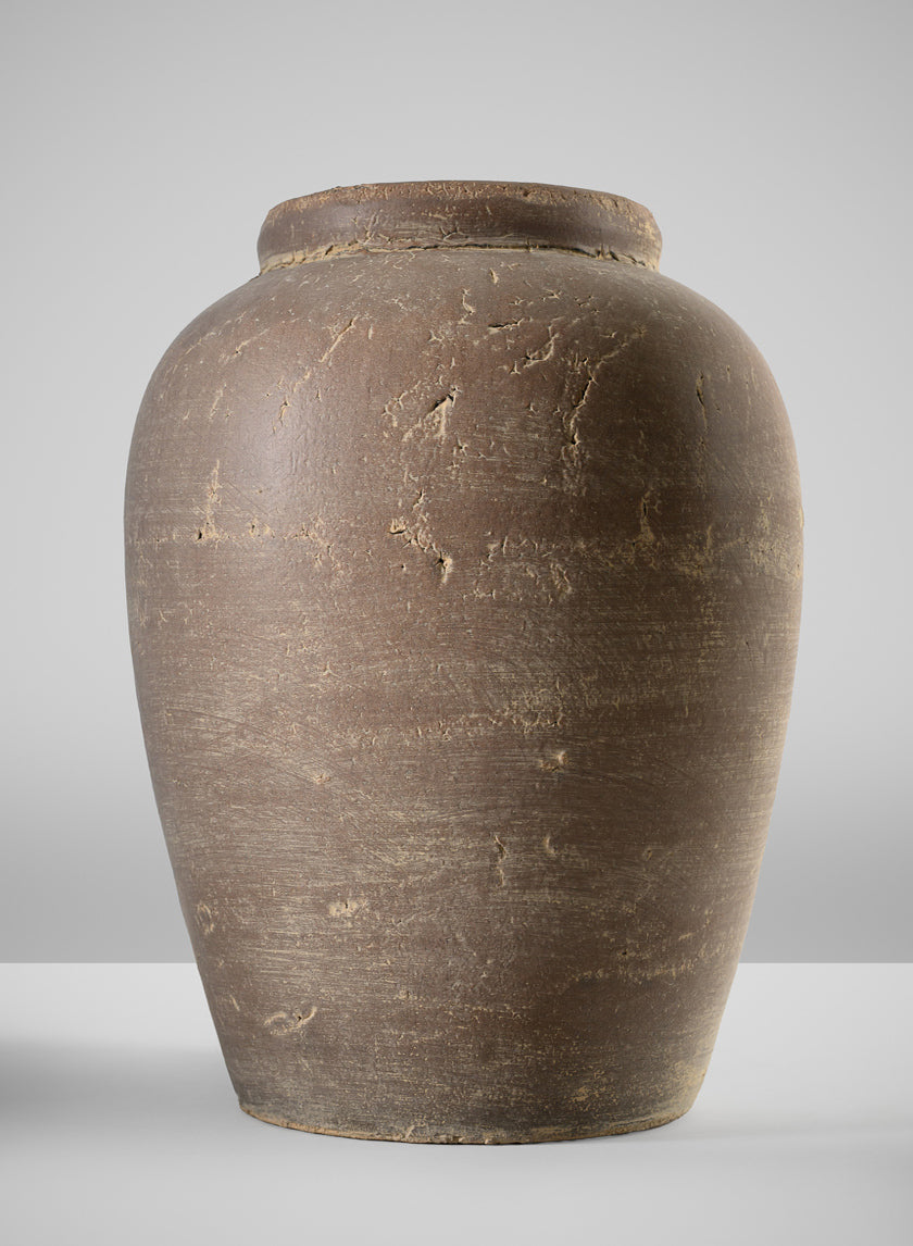 9in Tall Cintra Aged Clay Look Jar Stoneware Vase Decor Jamali Garden