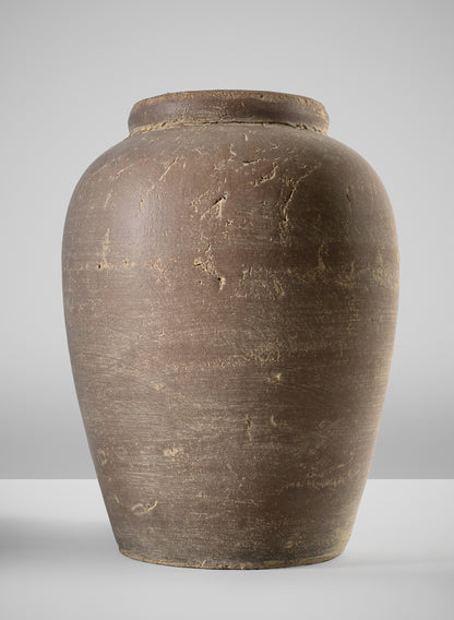 9in Tall Cintra Aged Clay Look Jar Stoneware Vase Decor Jamali Garden
