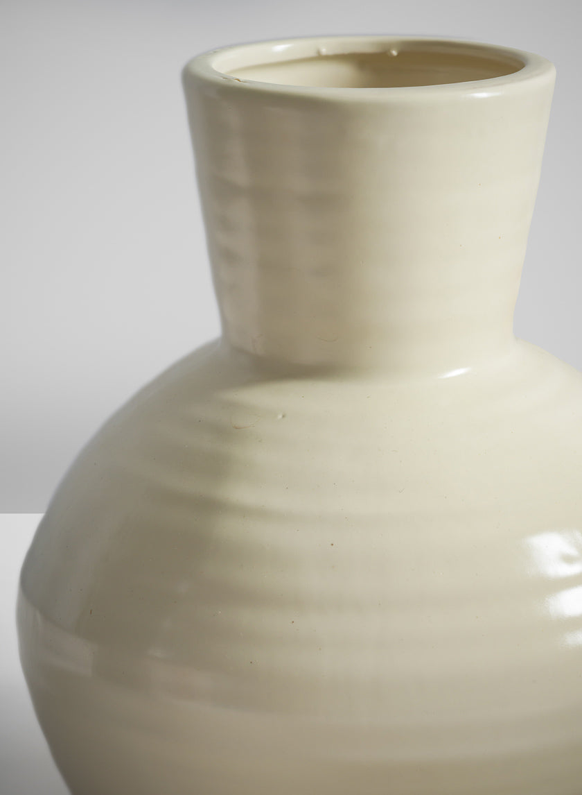 8in Tall Opla White Deco Ceramic Vase Decor Jamali Garden