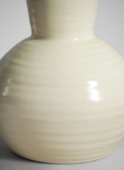 8in Tall Opla White Deco Ceramic Vase Decor Jamali Garden