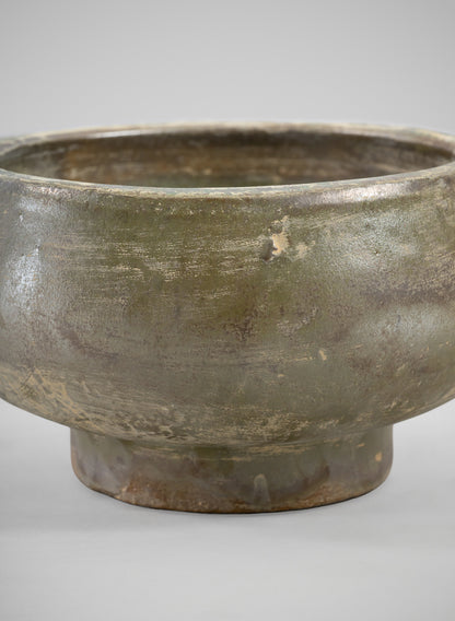 6.5in Wide Cintra Aged Black Clay Look Stoneware Bowl Decor Jamali Garden