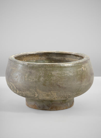 6.5in Wide Cintra Aged Black Clay Look Stoneware Bowl Decor Jamali Garden