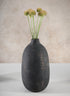 13in Tall Braga Aged Black Ceramic Deco Vase Decor Jamali Garden